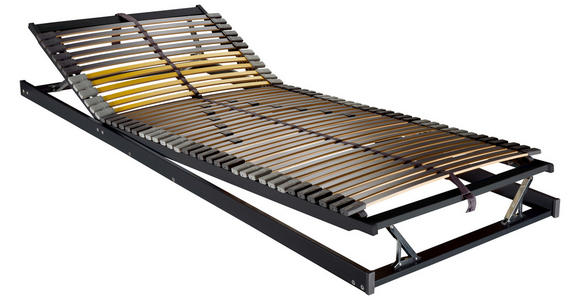 LATTENROST 120/200 cm  - Anthrazit/Gelb, Basics, Holz/Kunststoff (120/200cm) - Novel