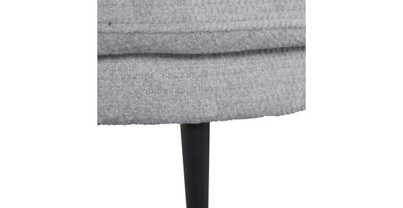 ECKSOFA Grau Chenille  - Schwarz/Grau, KONVENTIONELL, Textil/Metall (275/140cm) - Carryhome