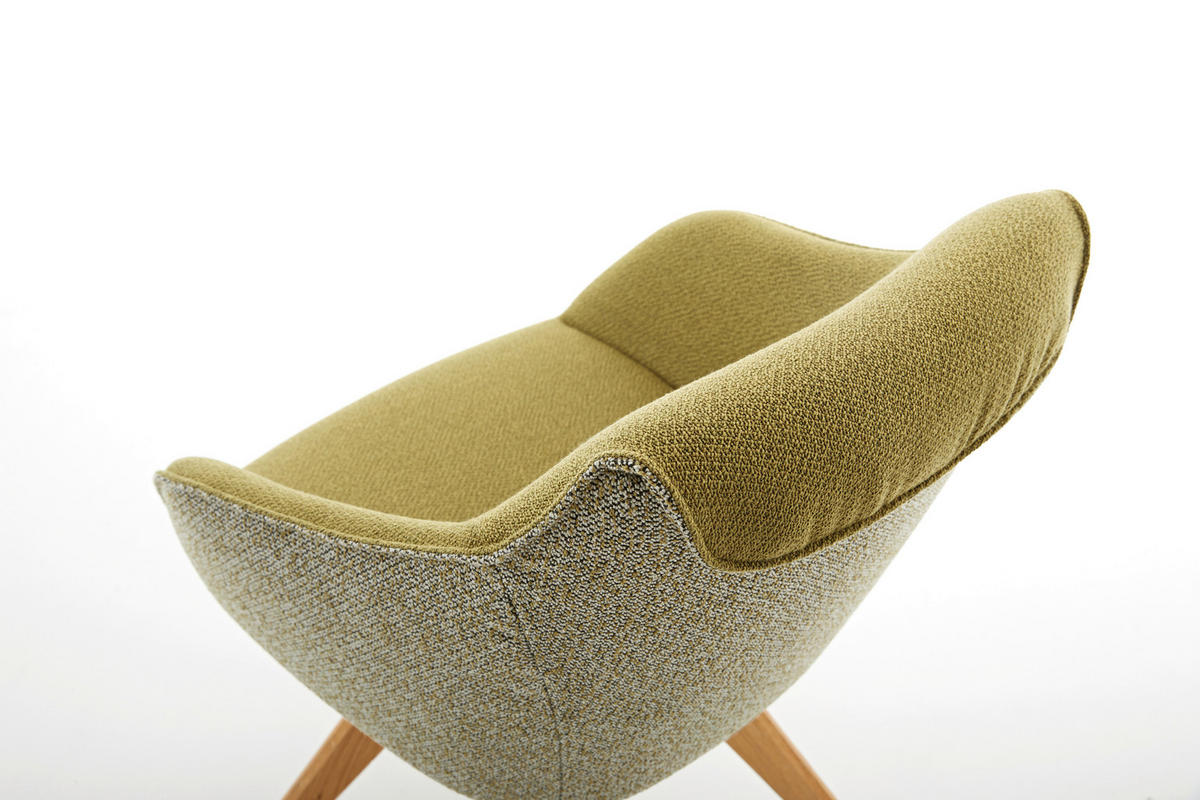 ARMLEHNSTUHL  in Flachgewebe  - Wildeiche/Eichefarben, Design, Holz/Textil (60/84/68cm) - Koinor