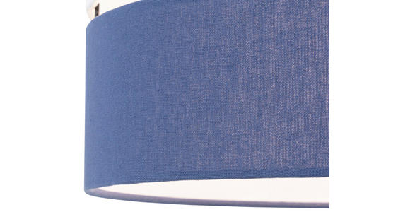 HÄNGELEUCHTE 37/120 cm  - Weiß/Dunkelblau, MODERN, Kunststoff/Textil (37/120cm) - Novel