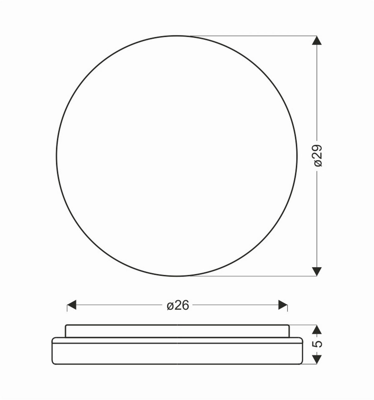 LED-DECKENLEUCHTE 29/29/5 cm   - Basics, Metall (29/29/5cm)