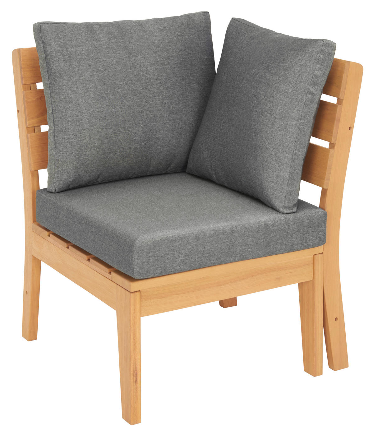 LOUNGEECKTEIL  - Naturfarben/Grau, KONVENTIONELL, Holz/Textil (75/84/75cm) - Ambia Garden