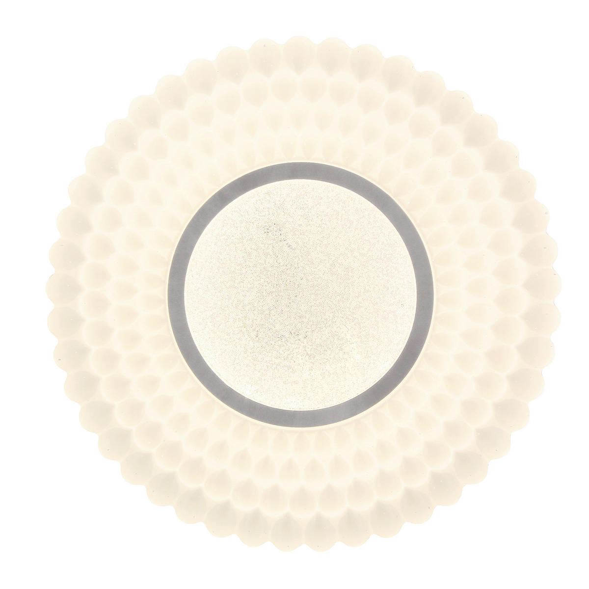 LED-DECKENLEUCHTE 38/38/7 cm   - Chromfarben/Weiß, KONVENTIONELL, Kunststoff/Metall (38/38/7cm)