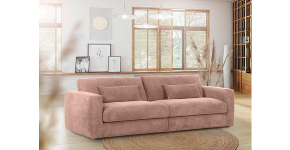 BIGSOFA Cord Altrosa - Schwarz/Altrosa, KONVENTIONELL, Kunststoff/Textil (260/66/115cm) - Carryhome