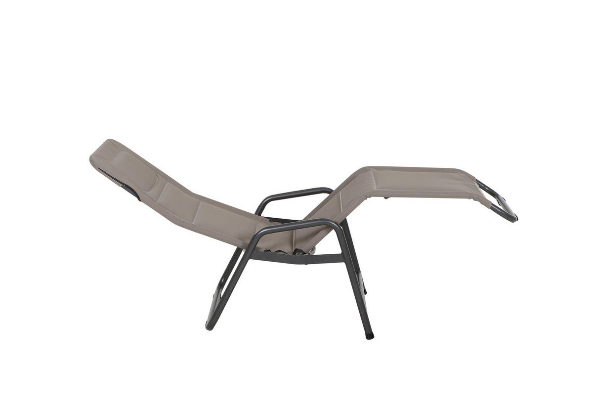 KIPPLIEGE 71/112/150 cm  - Taupe, KONVENTIONELL, Kunststoff/Metall (71/112/150cm) - Siena Garden