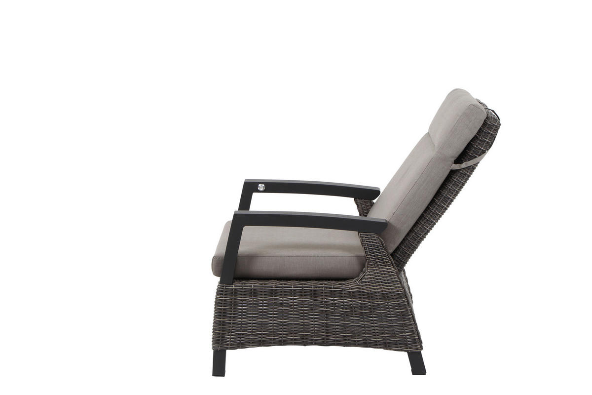 LOUNGEGARNITUR 4-teilig   72/206/103 cm Aluminium  - Grau, Basics, Keramik/Kunststoff (72/206/103cm) - Siena Garden