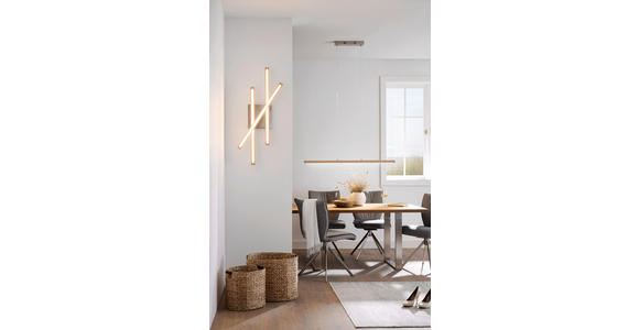 LED-DECKENLEUCHTE 100/25/12,5 cm   - Eichefarben, LIFESTYLE, Holz/Kunststoff (100/25/12,5cm) - Novel