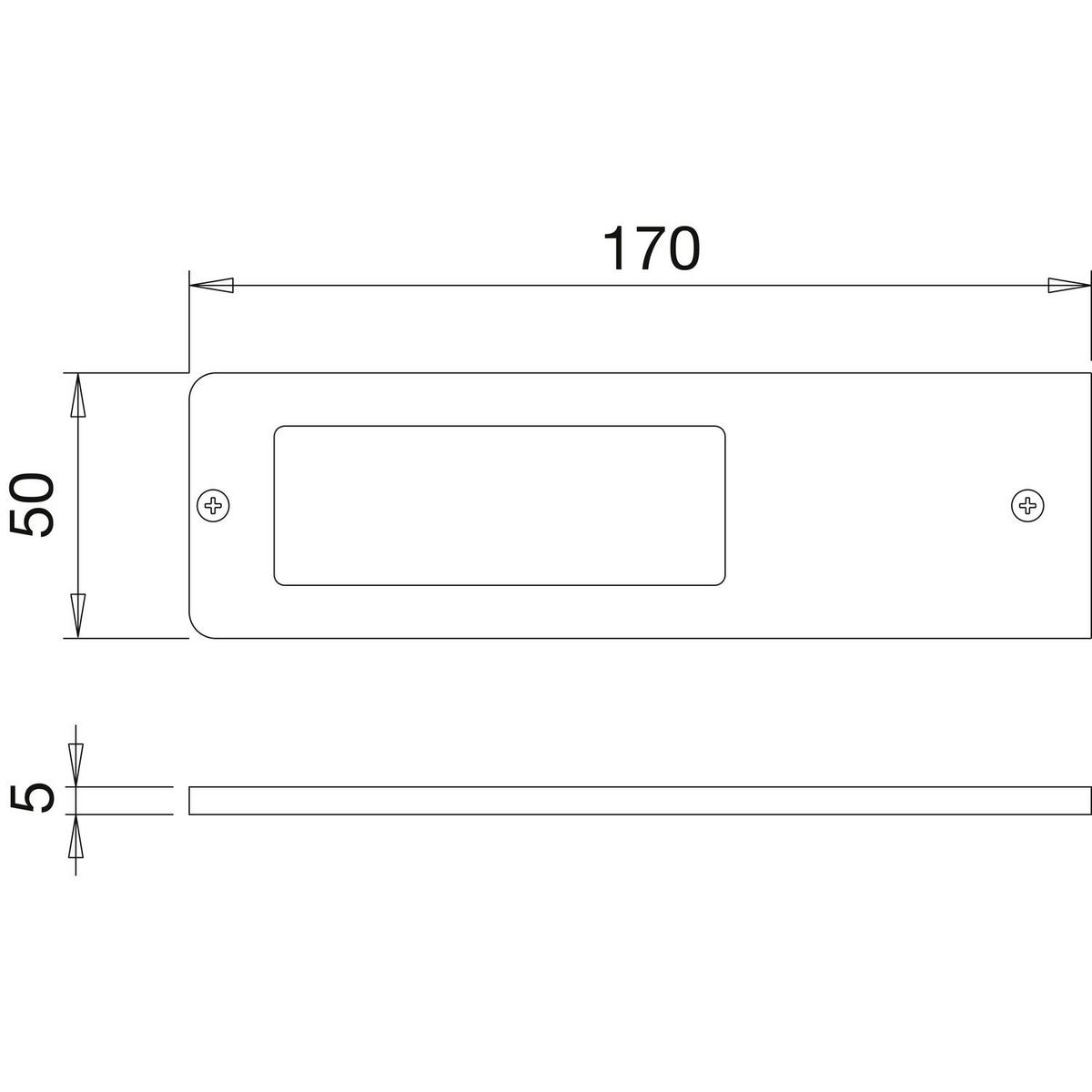 UNTERBAULEUCHTEN-SET - Schwarz, Basics, Kunststoff (17/5/0,5cm) - HKT