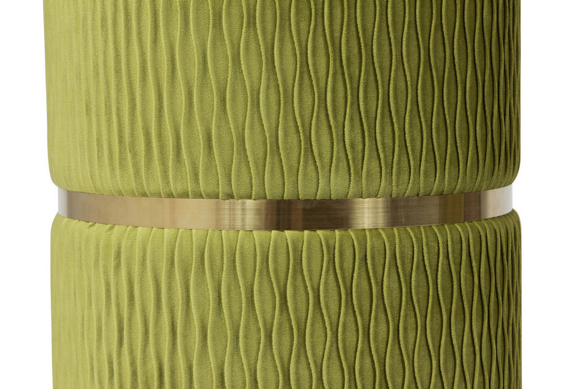 SADA TABURETŮ,  - zelená/barvy zlata, Konvenční, kov/textil (31,5+36cm) - MID.YOU