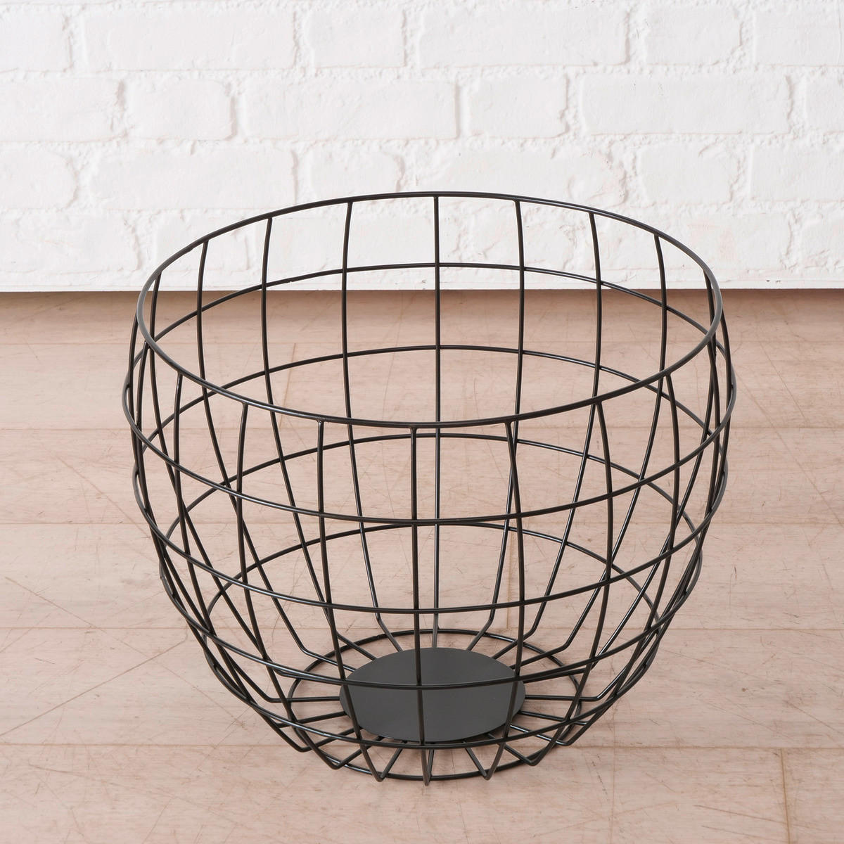 PRÍRUČNÝ STOLÍK, mangové drevo, čierna - čierna, Basics, kov/drevo (48/40cm)