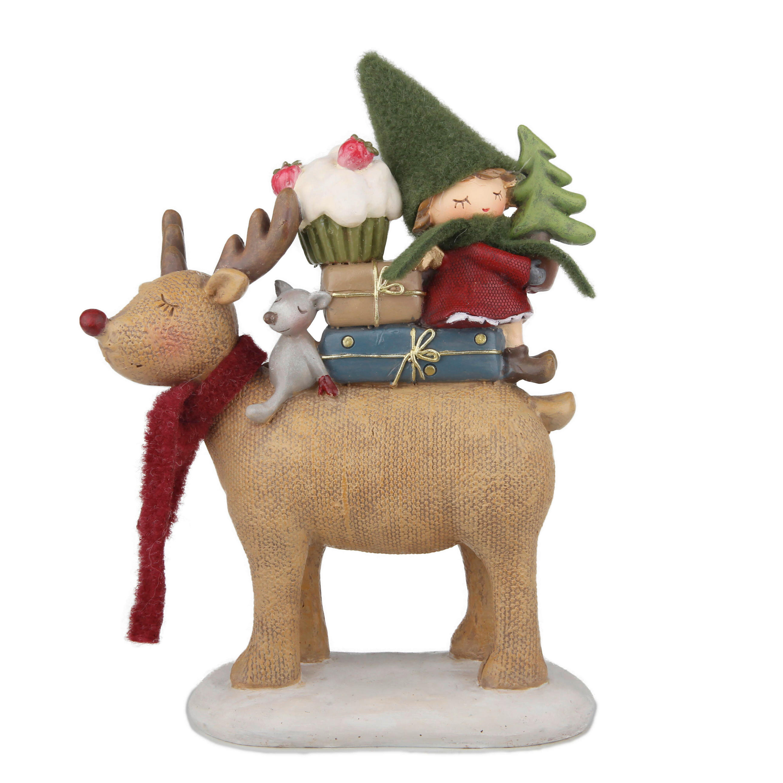WEIHNACHTSFIGUR - Blau/Rot, LIFESTYLE, Kunststoff/Textil (14/7/18cm) - X-Mas