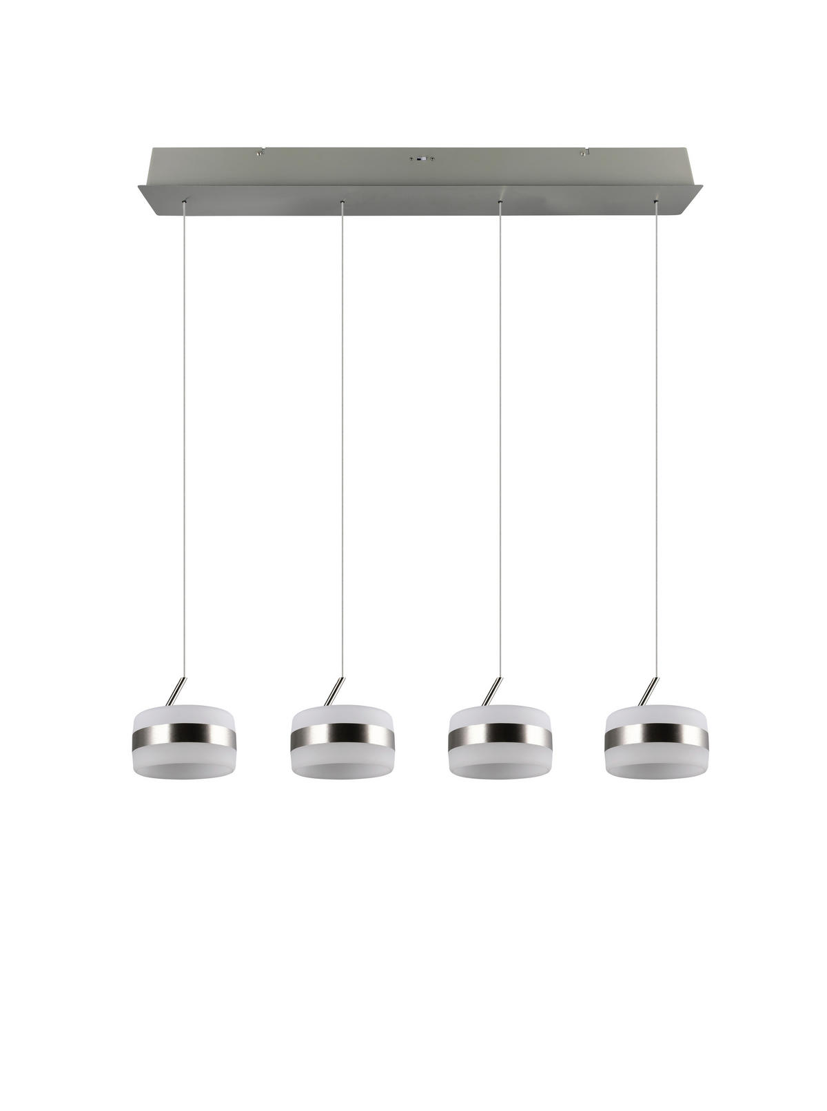 LED-HÄNGELEUCHTE 85/15,5/150 cm    - Weiss/Nickelfarben, Design, Kunststoff/Metall (85/15,5/150cm) - Trio Leuchten