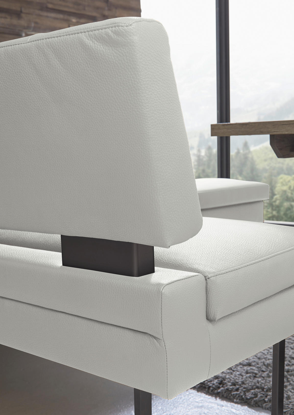 ECKBANK 158/200 cm Mikrofaser Hellgrau   - Hellgrau/Schwarz, Design, Textil/Metall (158/200cm) - Dieter Knoll