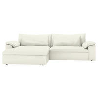 ECKSOFA  Chenille Creme  - Creme/Schwarz, Modern, Kunststoff/Textil (198/306cm) - Carryhome
