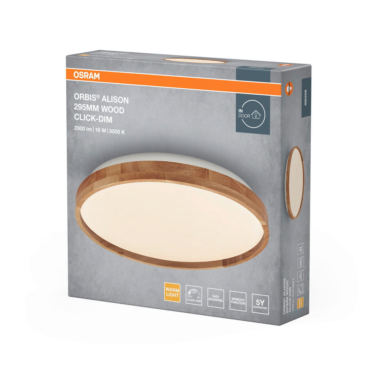 LED-DECKENLEUCHTE 29.5/6 cm   - Design, Kunststoff/Metall (29.5/6cm) - Osram