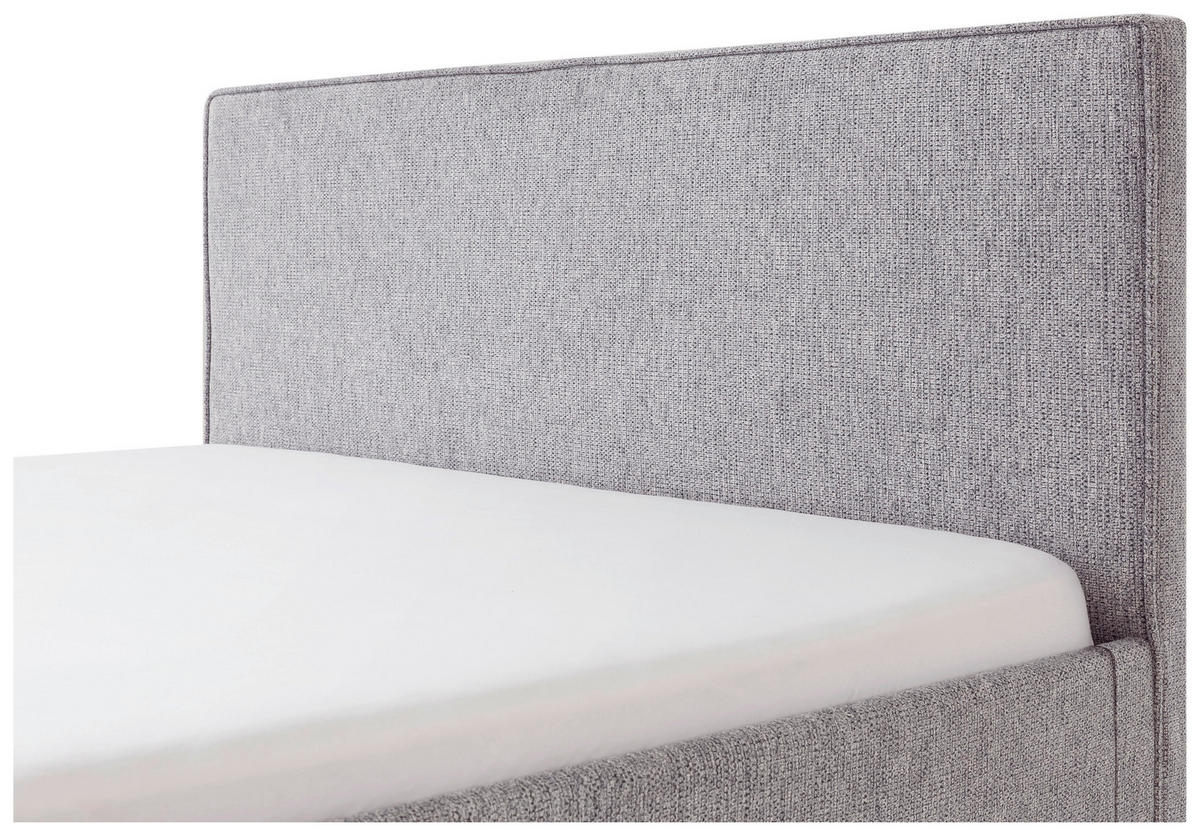 POLSTERBETT 180/200 cm  in Grau  - Eichefarben/Grau, Basics, Holz/Textil (180/200cm) - Boxxx
