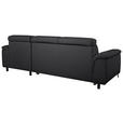 ECKSOFA Dunkelgrau Flachgewebe  - Chromfarben/Dunkelgrau, KONVENTIONELL, Textil/Metall (268/175cm) - Carryhome