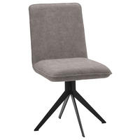 STUHL  in Stahl Webstoff  - Hellbraun/Schwarz, Design, Textil/Metall (46,5/87/64cm) - Voleo