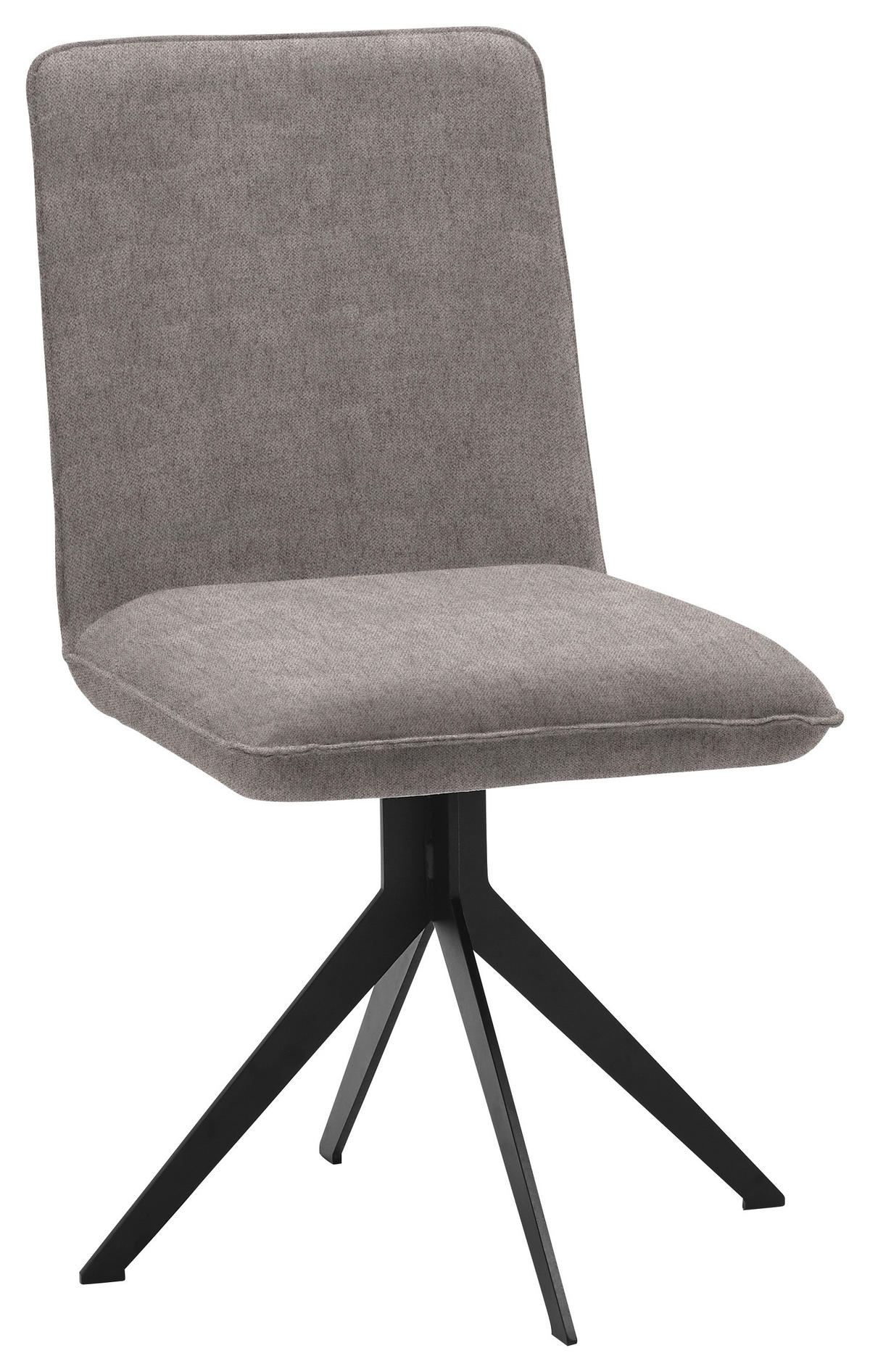 STUHL  in Stahl Webstoff  - Hellbraun/Schwarz, Design, Textil/Metall (46,5/87/64cm) - Voleo