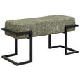 SITZBANK 80/42/33 cm Webstoff Grün, Schwarz  - Schwarz/Grün, Design, Textil/Metall (80/42/33cm) - Novel
