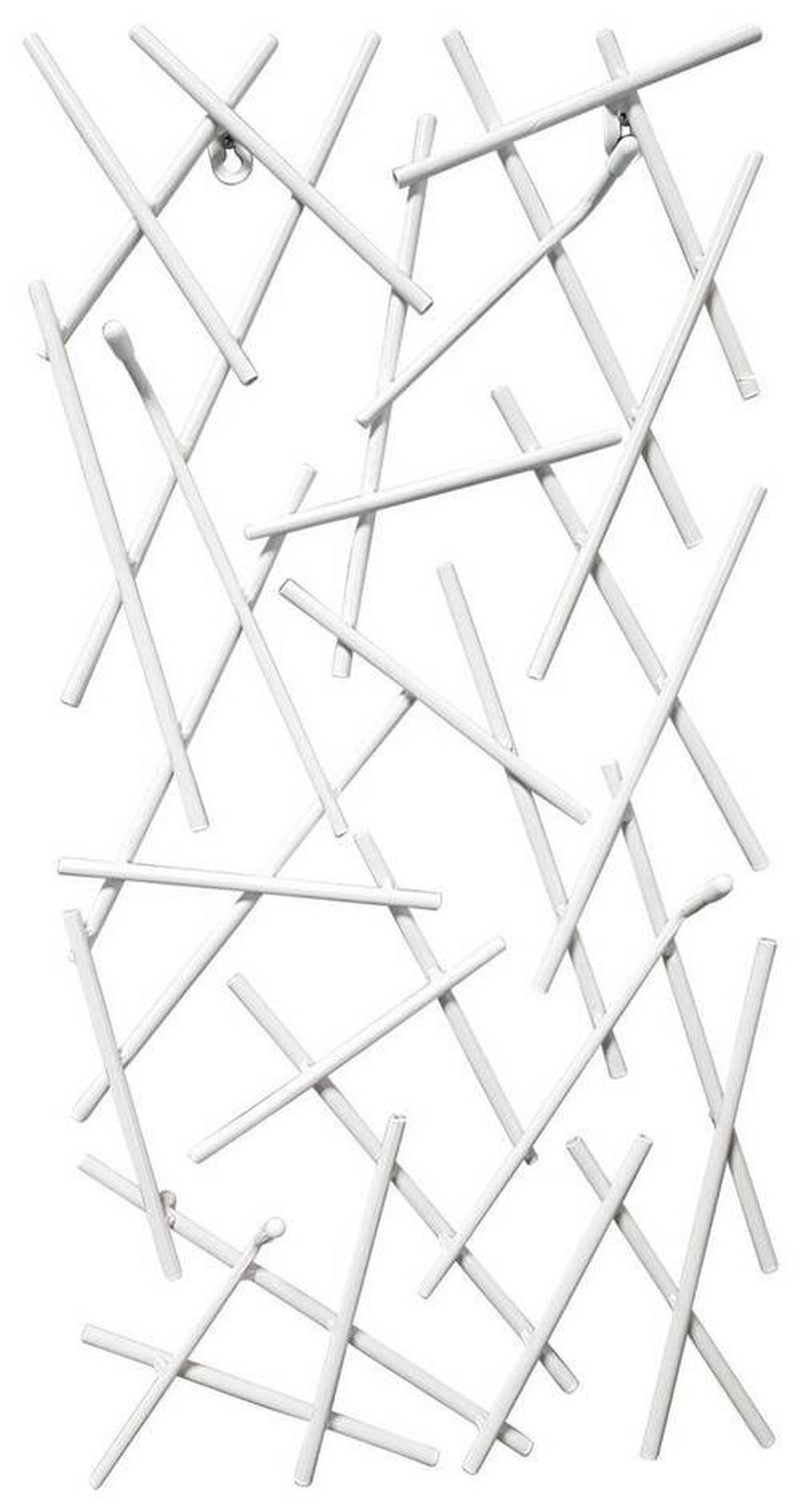 GARDEROBA ZIDNA   bijela  metal  - bijela, Design, metal (30/60/5cm)