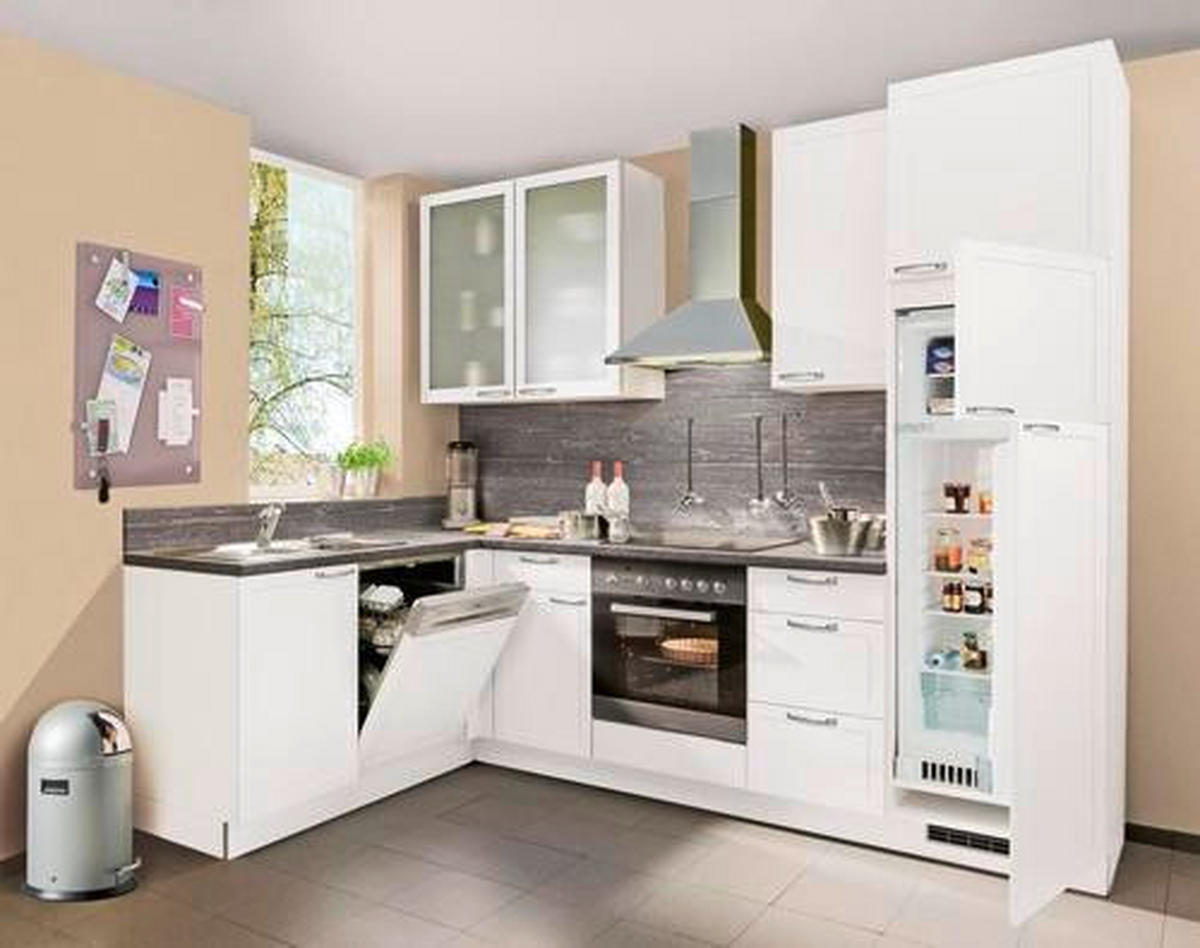 ROHOVÁ KUCHYŇA HOME 275 - biela/farba duba, Lifestyle, kompozitné drevo (175/275cm) - Welnova