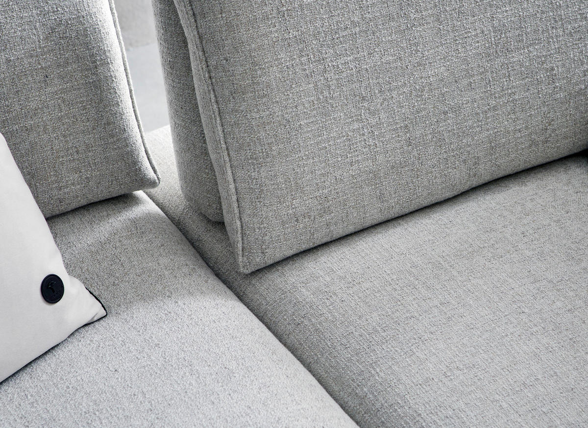 ECKSOFA JOOP! SELECT II Creme Flachgewebe  - Anthrazit/Creme, Design, Holz/Textil (297/240cm) - Joop!