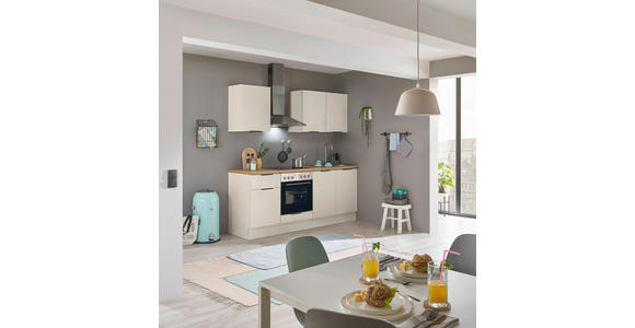 KÜCHENBLOCK   in Kaschmir  - Kaschmir/Schwarz, Basics, Holzwerkstoff/Metall (210/211/60cm) - Xora