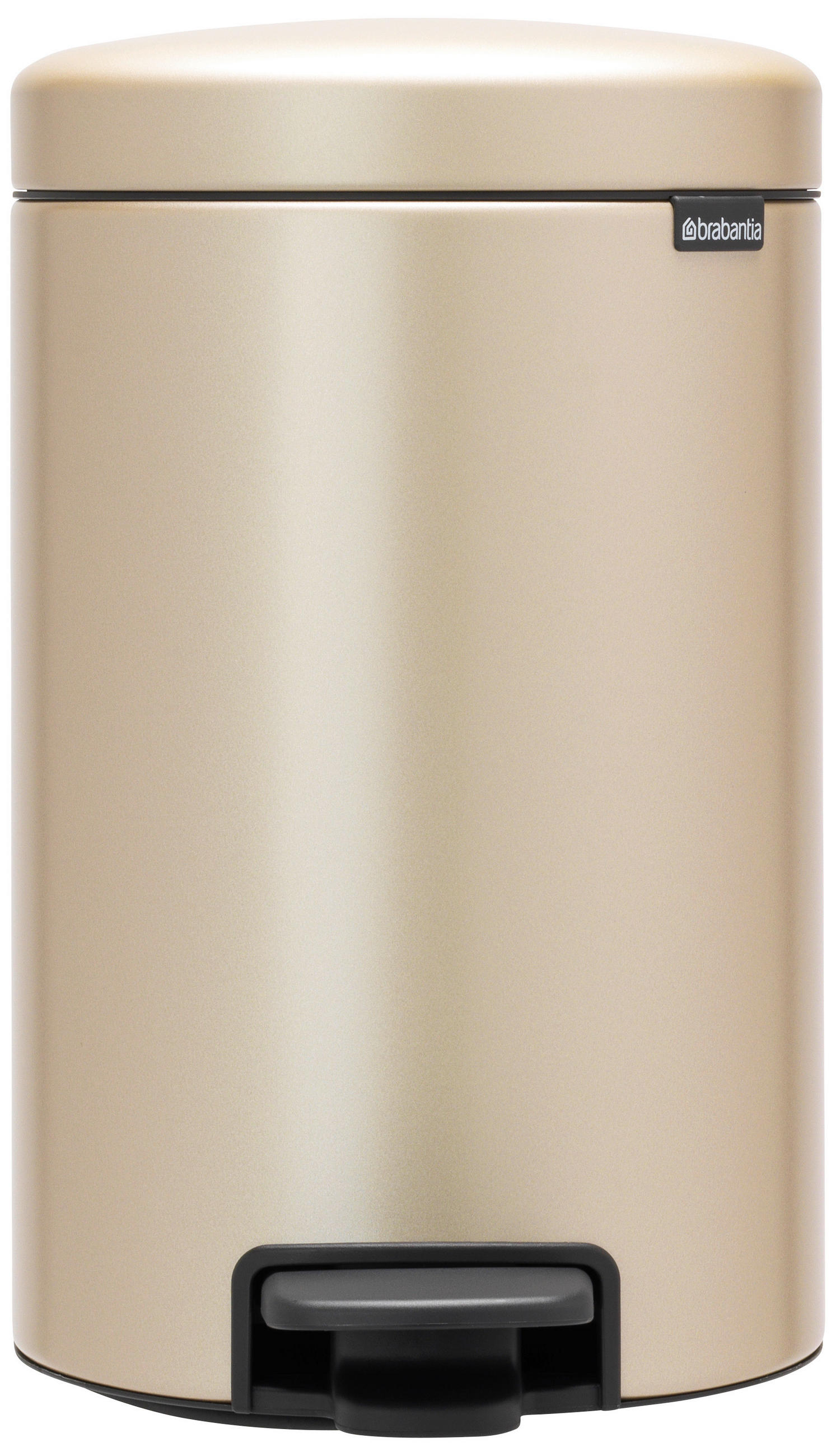 PEDÁLOS SZEMETES 20 l  - fekete/arany, Basics, műanyag/fém (20l) - Brabantia