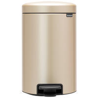 PEDÁLOS SZEMETES 12 l  - fekete/arany, Basics, műanyag/fém (12l) - Brabantia
