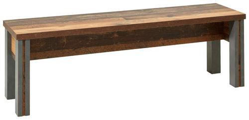 SITZBANK 140/44/35 cm Grau, Pinienfarben  - Grau/Pinienfarben, KONVENTIONELL (140/44/35cm) - Hom`in