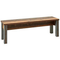 SITZBANK 140/44/35 cm Grau, Pinienfarben  - Grau/Pinienfarben, KONVENTIONELL (140/44/35cm) - Hom`in