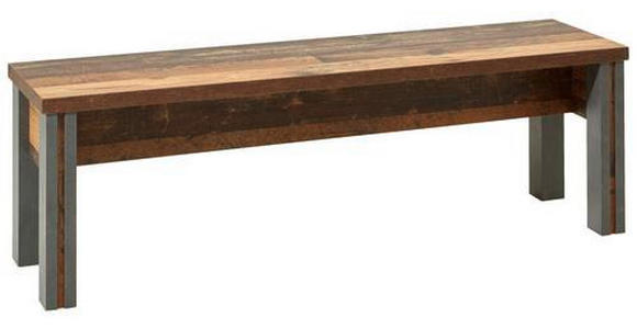 SITZBANK 140/44/35 cm Grau, Pinienfarben - Grau/Pinienfarben, KONVENTIONELL (140/44/35cm) - Hom`in