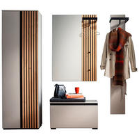 GARDEROBE 6-teilig  in 200/200/38 cm  - Eichefarben/Grau, Design, Holz/Holzwerkstoff (200/200/38cm) - Moderano