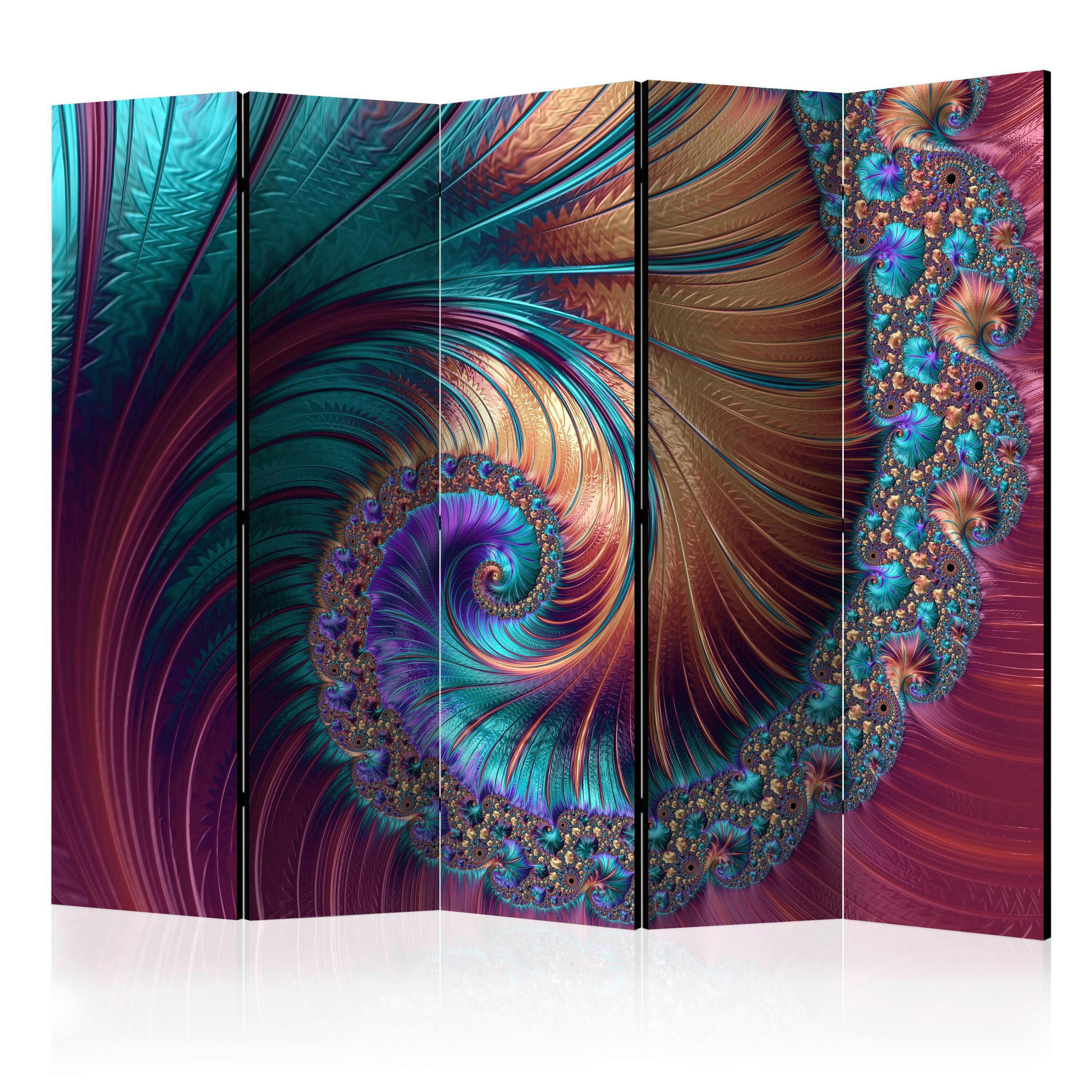 SKÄRMVÄGG  i trä, textil  multicolor  - multicolor, Basics, trä/textil (225/172/3cm) - artgeist
