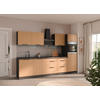 KÜCHENBLOCK 300 cm   in Graphitfarben, Eichefarben  - Eichefarben/Schwarz, Lifestyle, Holzwerkstoff/Metall (300cm) - Held