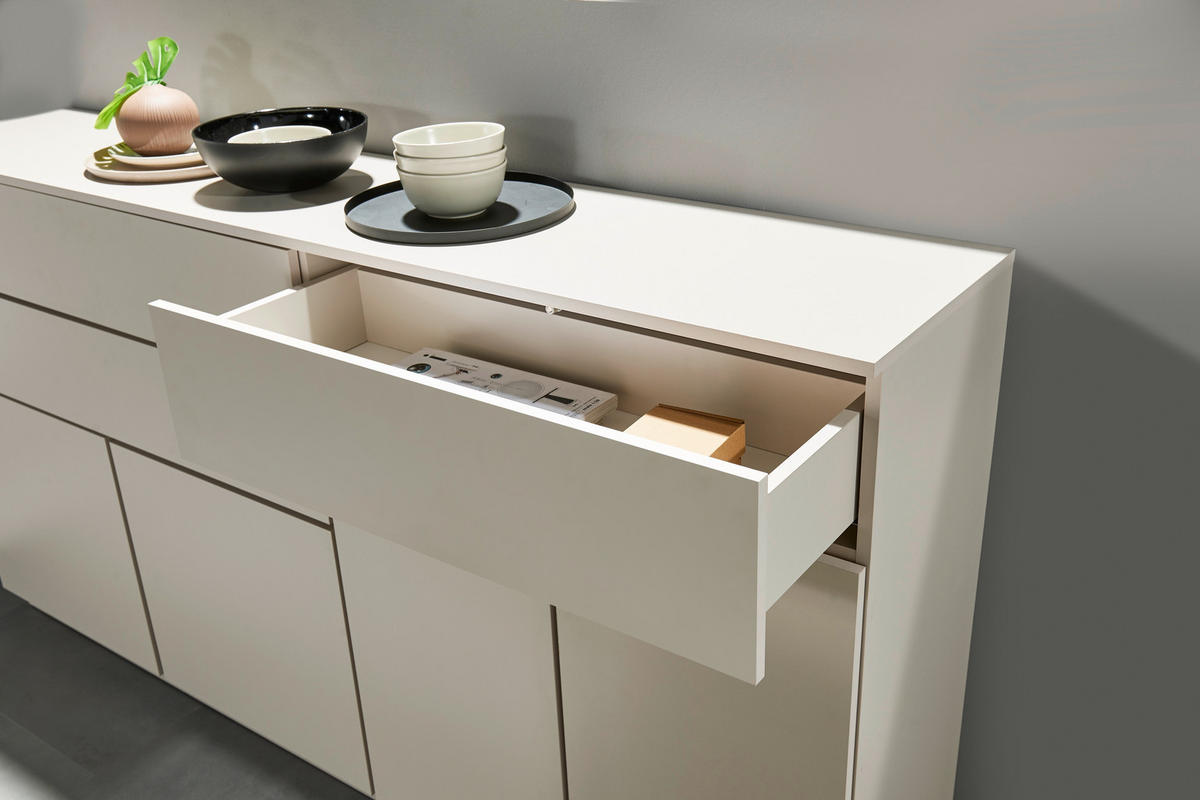 SIDEBOARD  191/100/38 cm 3 Schublade(n)  - Kaschmir, Design, Holzwerkstoff (191/100/38cm) - MID.YOU
