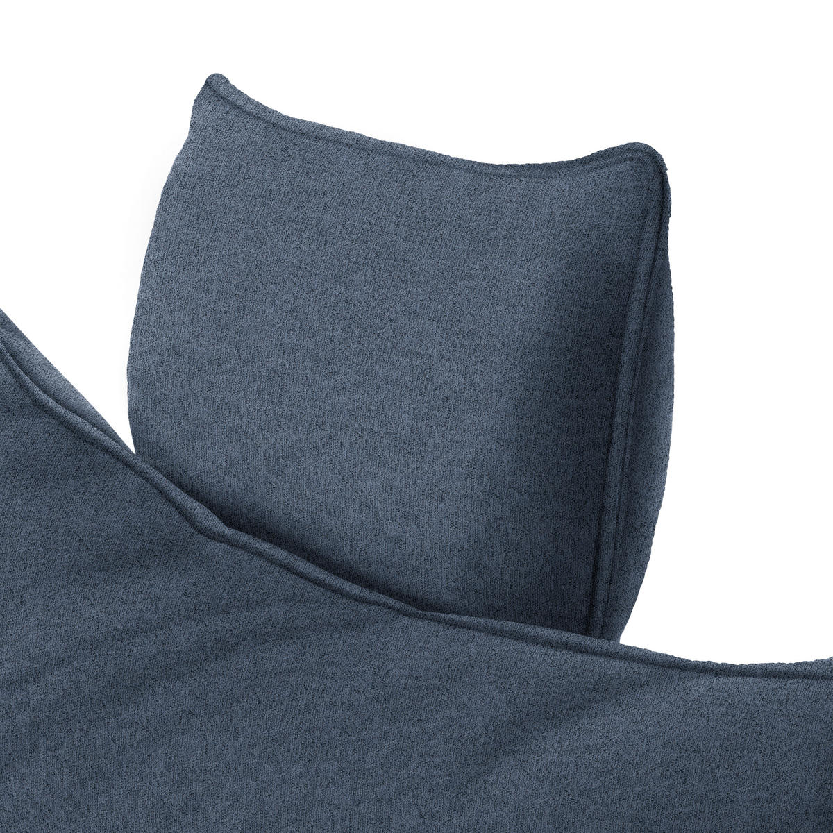 ECKSOFA PRATO Dunkelblau Webstoff  - Schwarz/Dunkelblau, MODERN, Textil/Metall (176/292cm) - MID.YOU