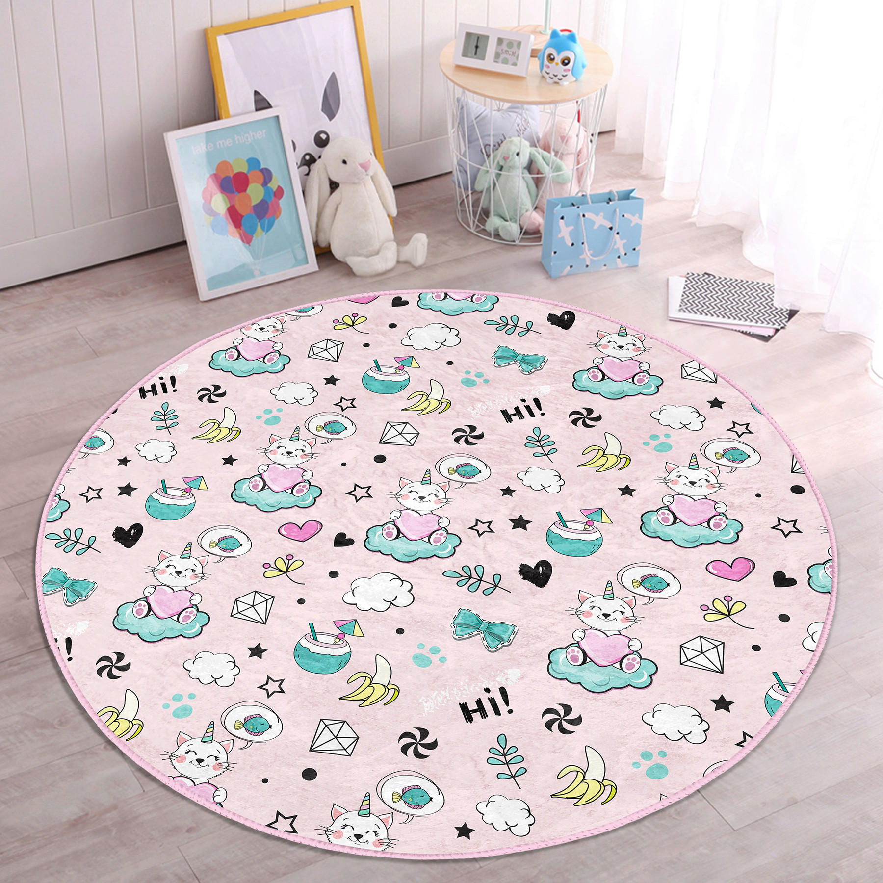 XXXLutz Kinderteppich Mehrfarbig 150x150 cm