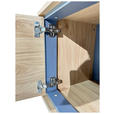 LOWBOARD META in 180/56,2/40 cm - Eichefarben/Anthrazit, Design, Holzwerkstoff/Metall (180/56,2/40cm) - Xora