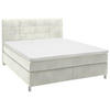 BOXSPRINGBETT 180/200 cm  in Weiss  - Chromfarben/Weiss, Konventionell, Kunststoff/Textil (180/200cm) - Voleo