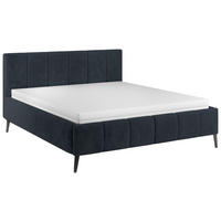 POLSTERBETT 180/200 cm  in Schwarz  - Schwarz/Naturfarben, Trend, Holz/Textil (180/200cm) - home24