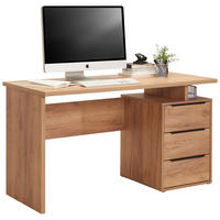 PÍSACÍ STÔL, dub artisan, 138/60/76 cm - čierna/farba duba, Konventionell, kov/kompozitné drevo (138/60/76cm) - Venda