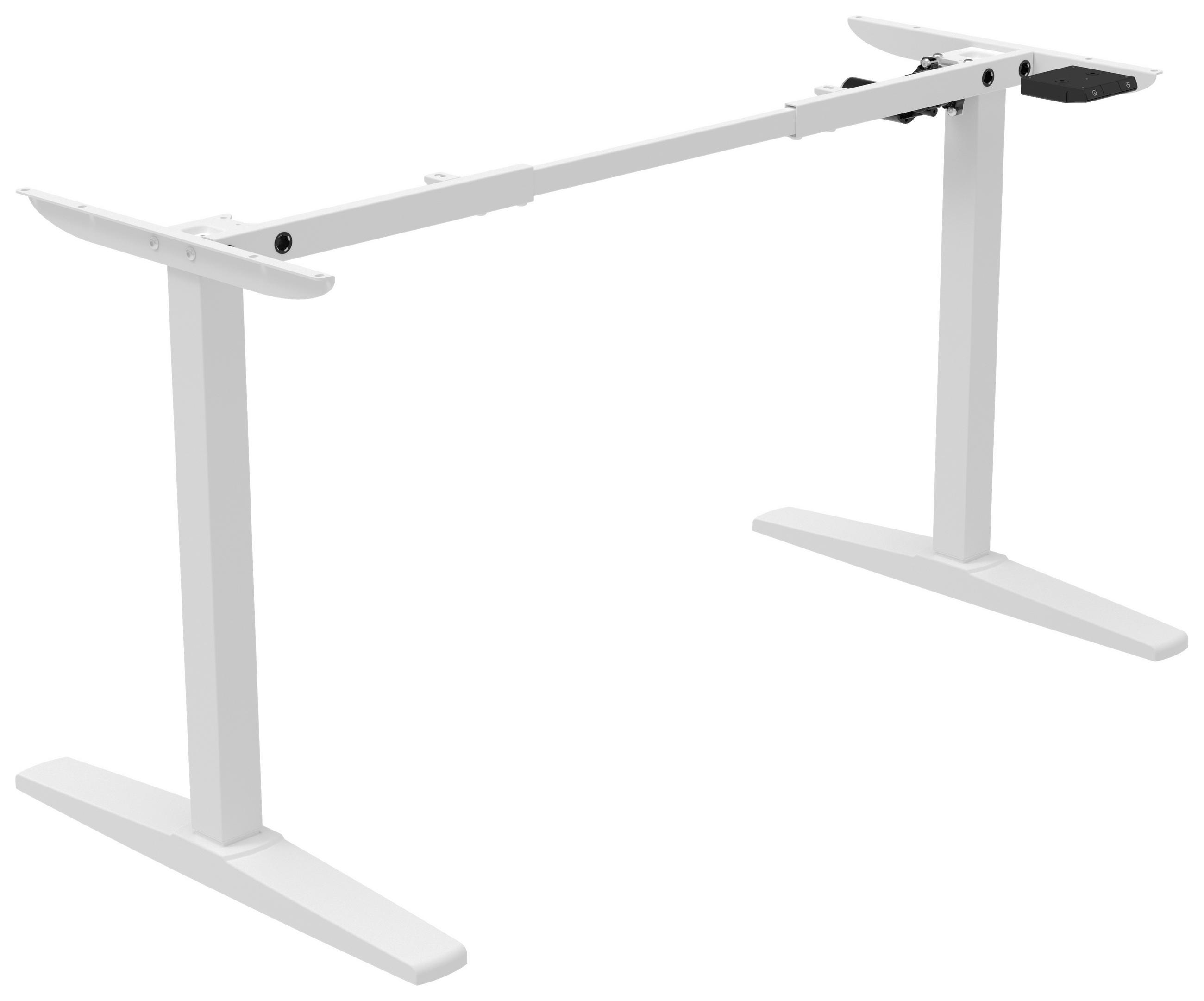 TISCHGESTELL 120-160/70/75-120 cm  Metall, Kunststoff Weiß  - Weiß, Design, Kunststoff/Metall (120-160/70/75-120cm) - Carryhome
