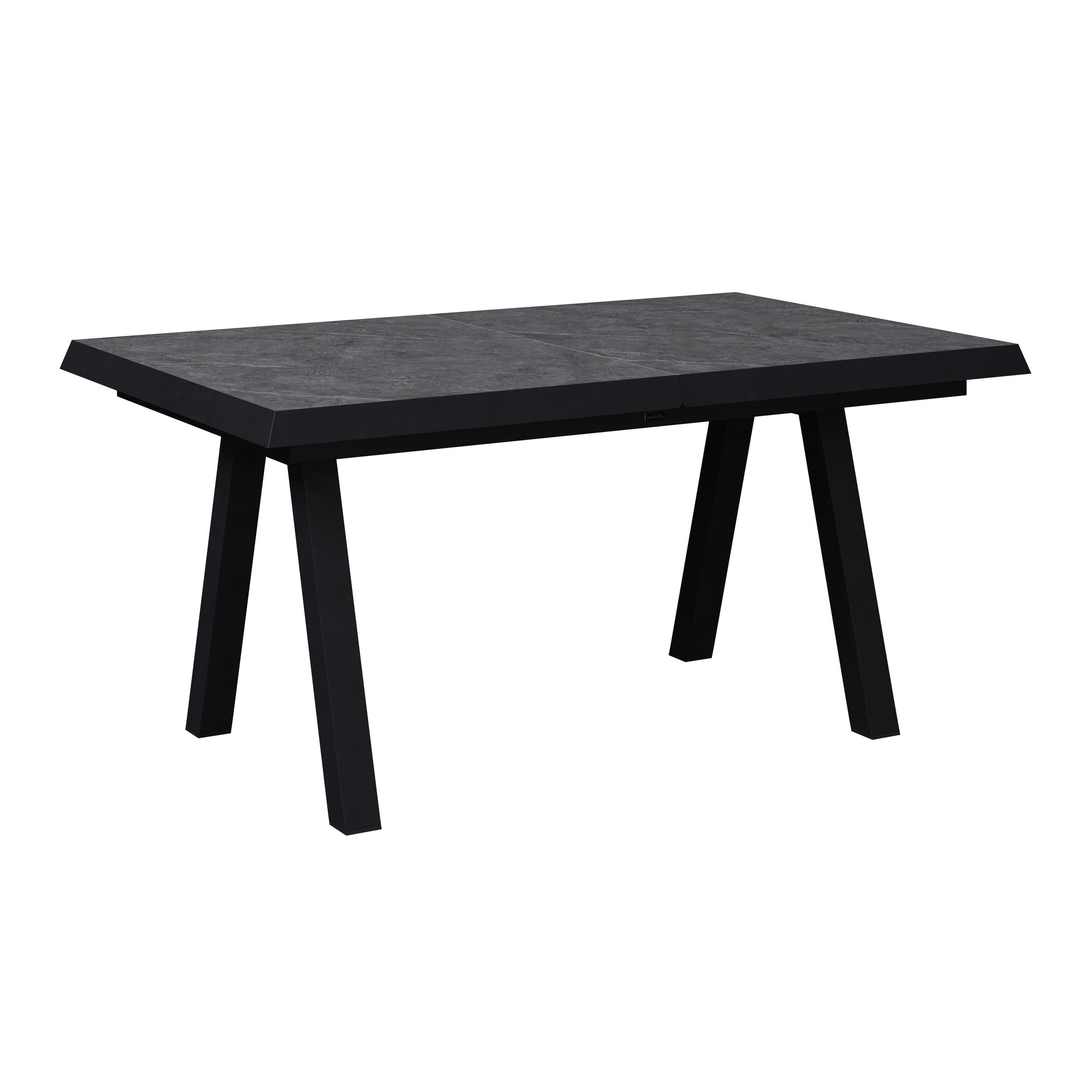 AUSZIEHTISCH Anthrazit rechteckig  ausziehbar, in verschiedenen Größen erhältlich  - Anthrazit, Design, Stein/Metall (160-210/100/77cm) - Ambia Garden