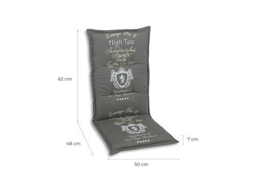 SESSELAUFLAGENSET  - Grau, Basics, Textil (50/7/108cm)