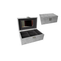 ORGANIZÉR NA ŠPERKY - čierna/sivá, Basics, kov/kompozitné drevo (20/12/8cm) - Ambia Home