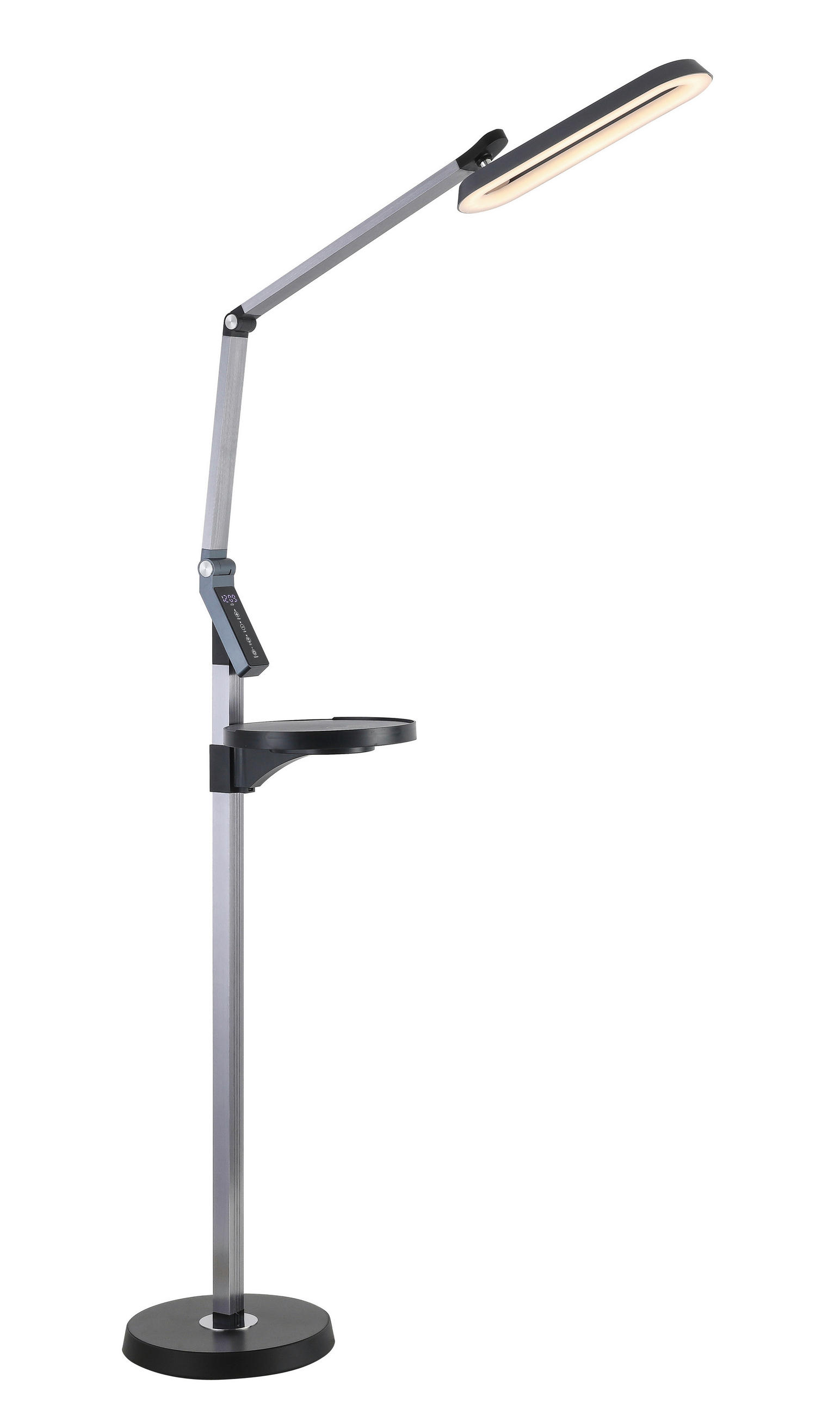 LED-STEHLEUCHTE 27,2/71/135 cm    - Anthrazit/Schwarz, Trend, Kunststoff/Metall (27,2/71/135cm) - Novel