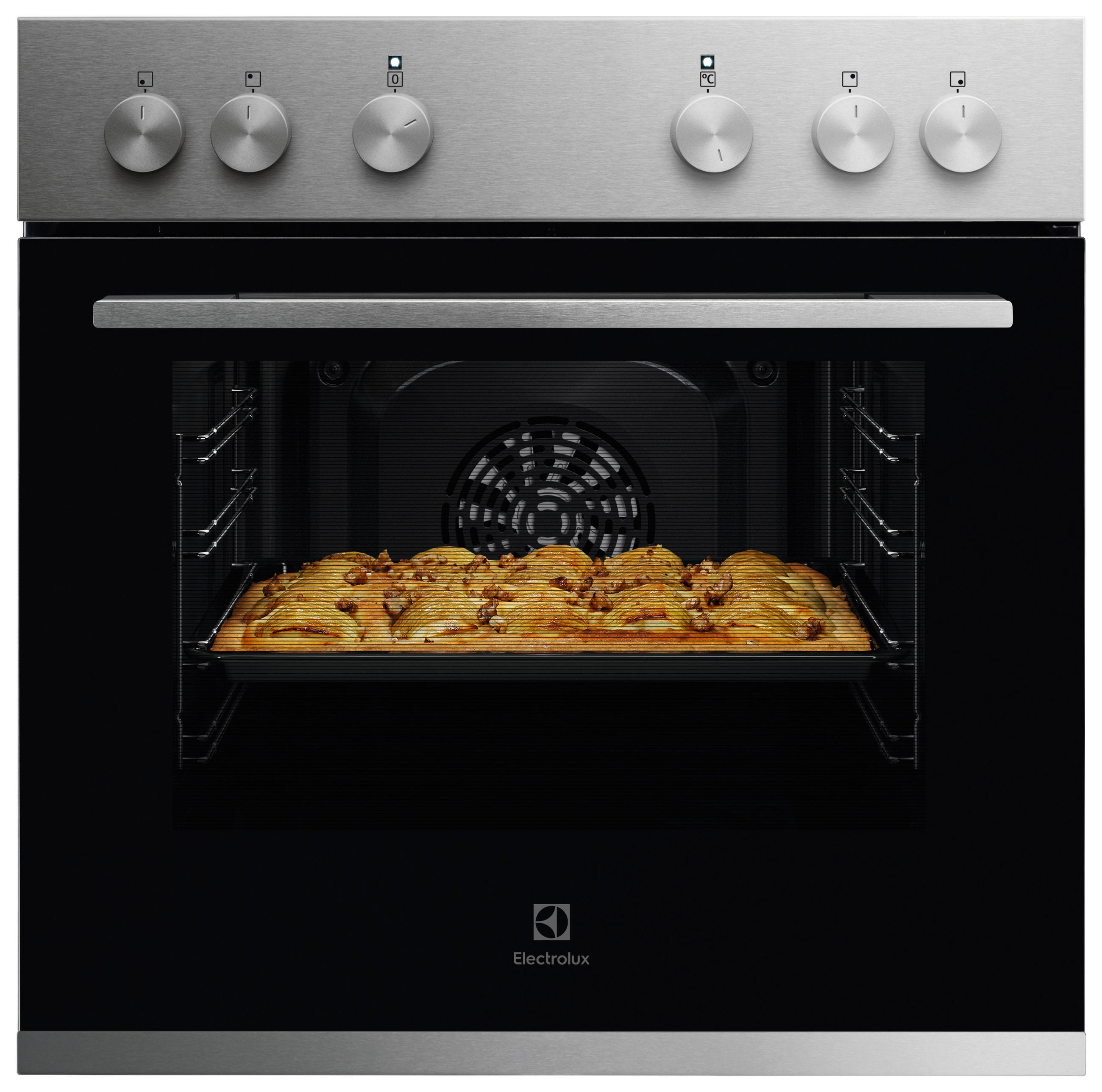Electrolux Einbauherd Edlestahl-Design Schwarz, Edelstahl 59.5x59.8x54.8 cm