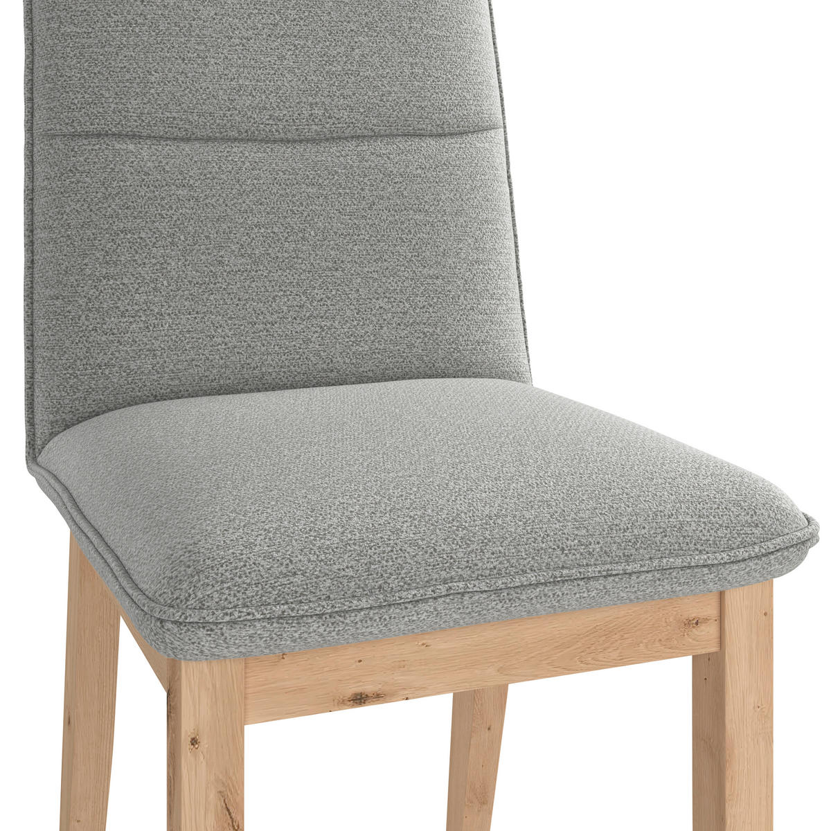 STUHL   Webstoff  - Eichefarben/Hellgrau, KONVENTIONELL, Holz/Textil (47/91/56cm) - Livetastic